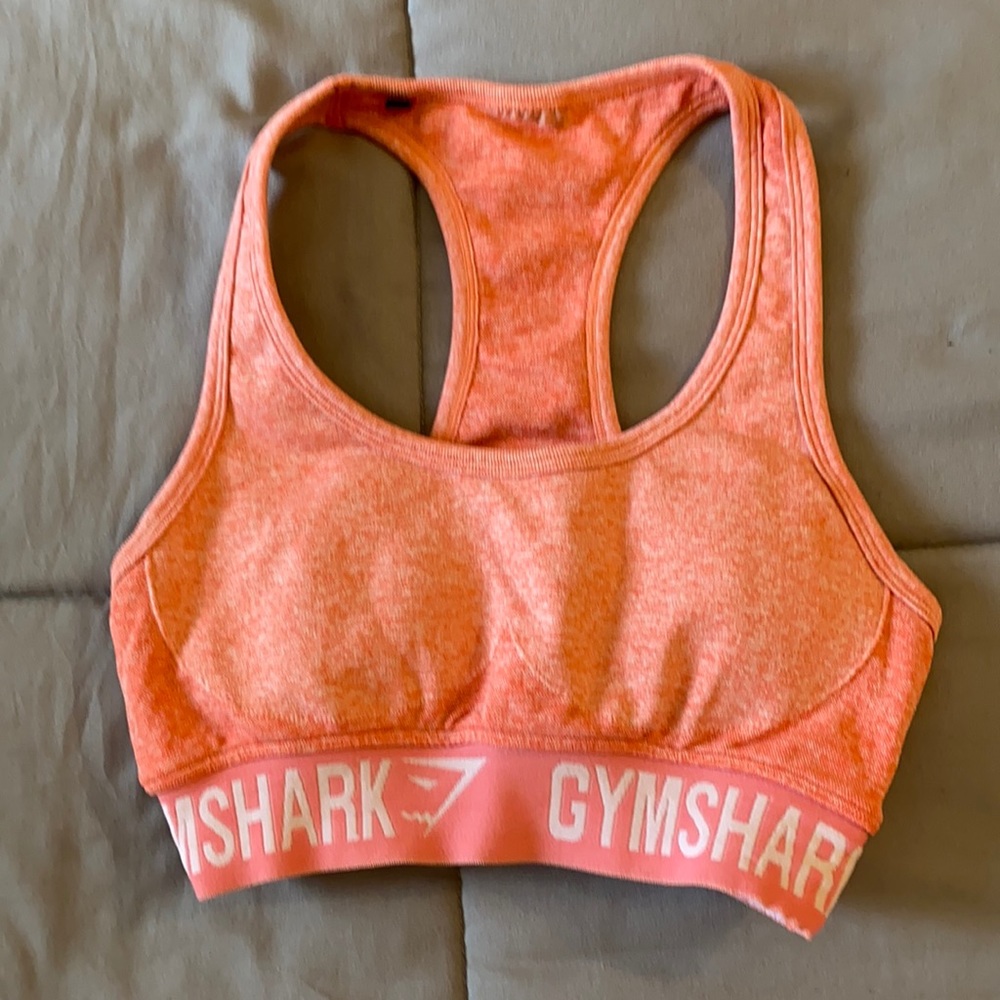 Gymshark Flex Sports Bra Peach Coral Size S